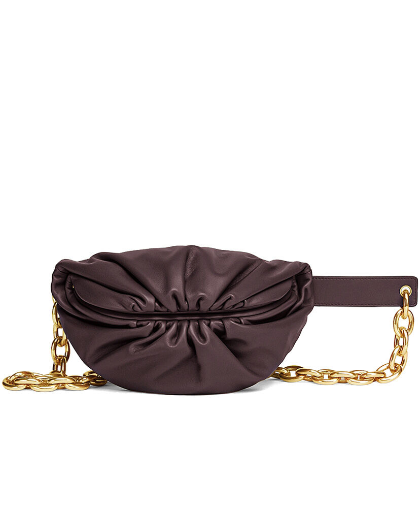 Bottega Veneta The Belt Chain Pouch Clutch Nappa Purple